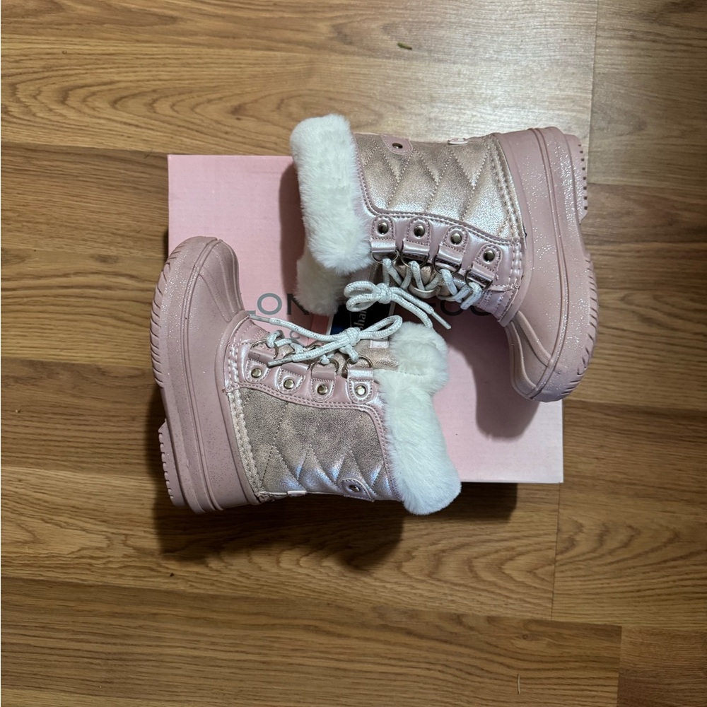 SOLD NEW Girls Pink Fur-Lined Winter Boots
